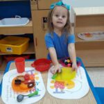 kindergarten playing kitchen