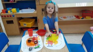 kindergarten playing kitchen